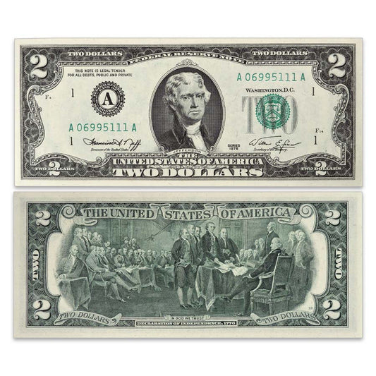 Limited Quantity⏳✯UNCIRCULATED ** RARE Two Dollar Bills ✯ ** SAVE ON BULK $2 Bill